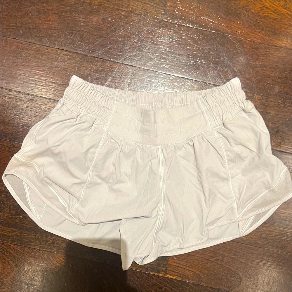White lululemon shorts size 4